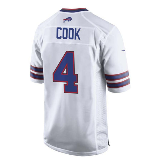 B.Bills #4 James Cook White Game Player Jersey American Stitched Football Jerseys - Main View