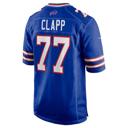 B.Bills #77 Will Clapp Game Jersey - Royal Football Jerseys - Main View