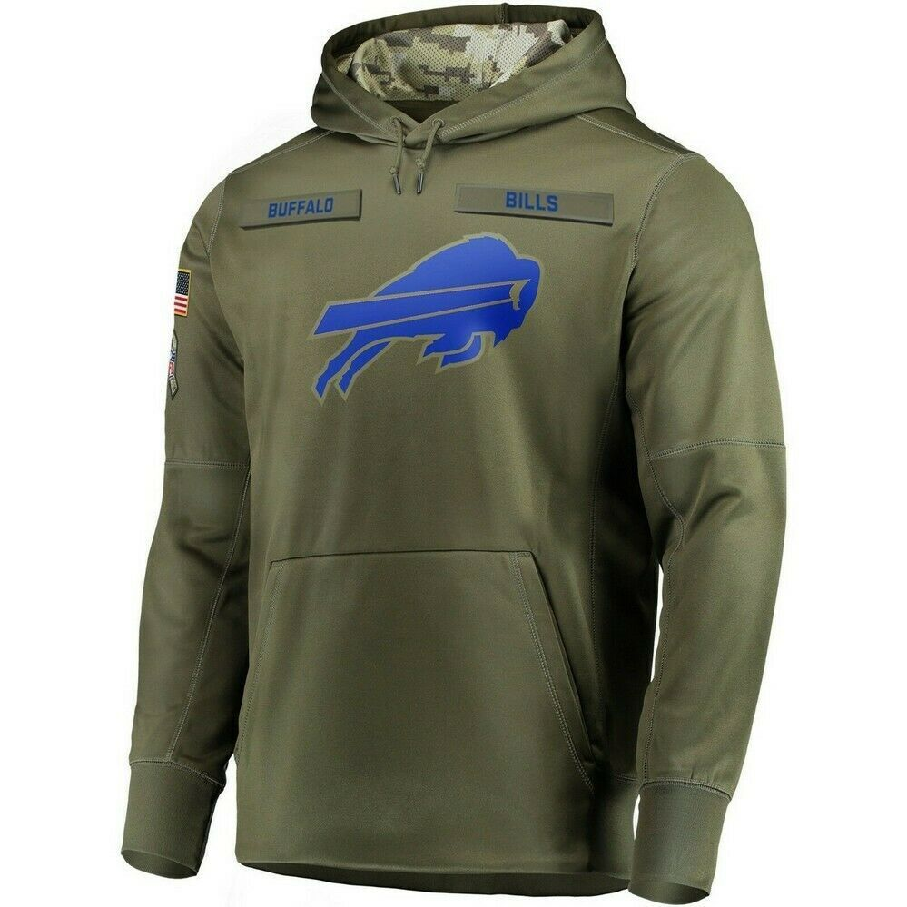 B.Bills 2024 Salute To Service Club Pullover Hoodie Cheap sale Birthday and Christmas gifts Stitched American Football Jerseys - Main View
