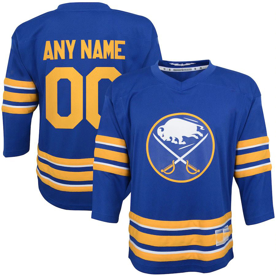 Custom B.Sabres Infant Team Home Replica Jersey Royal Stitched American Hockey Jerseys - Main View