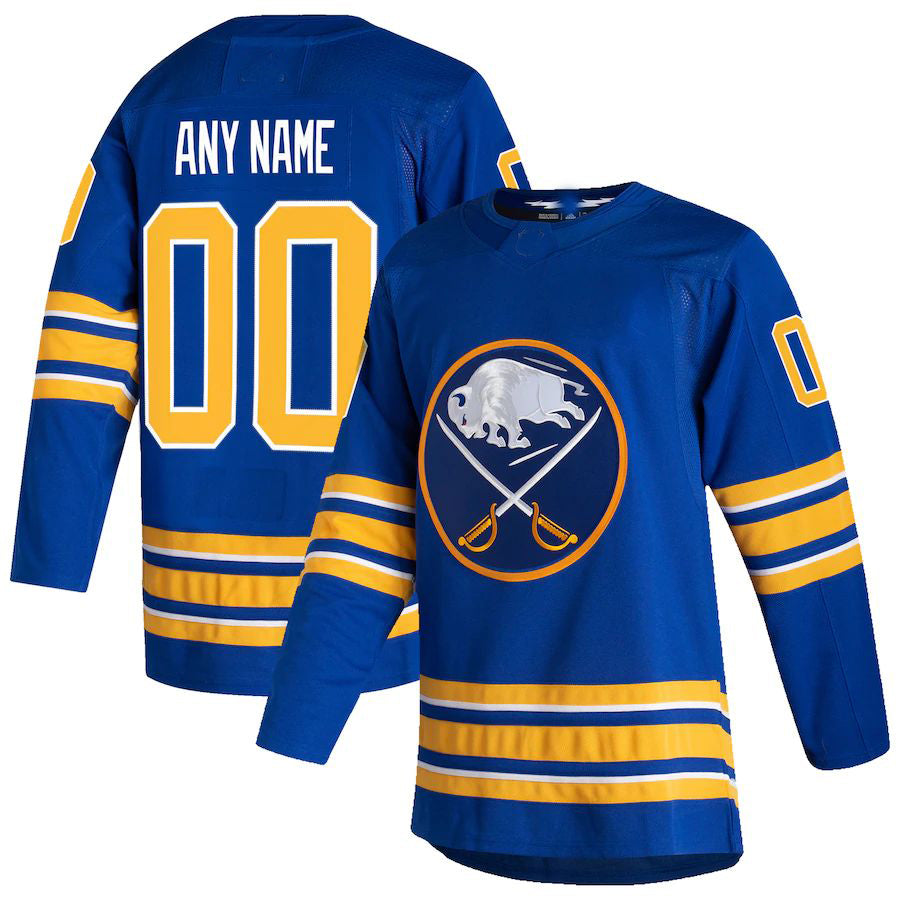 Custom B.Sabres 2020-21 Home Authentic Jersey Royal Stitched American Hockey Jerseys - Main View