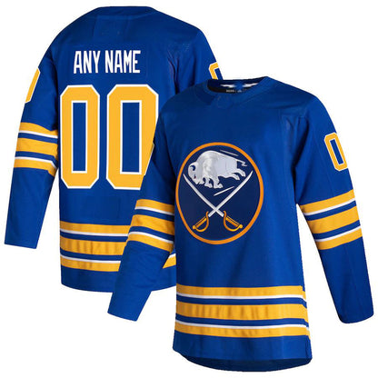 Custom B.Sabres 2020-21 Home Authentic Jersey Royal Stitched American Hockey Jerseys - Main View
