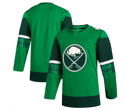 B.Sabres 2023 St. Patrick's Day Primegreen Authentic Jersey - Kelly Green Stitched American Hockey Jerseys - Main View