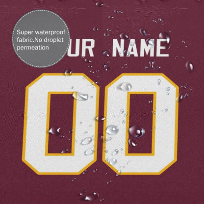 Custom W.Commanders Football style personalized shower curtain custom design name and number set of 12 shower curtain hooks Rings view 5