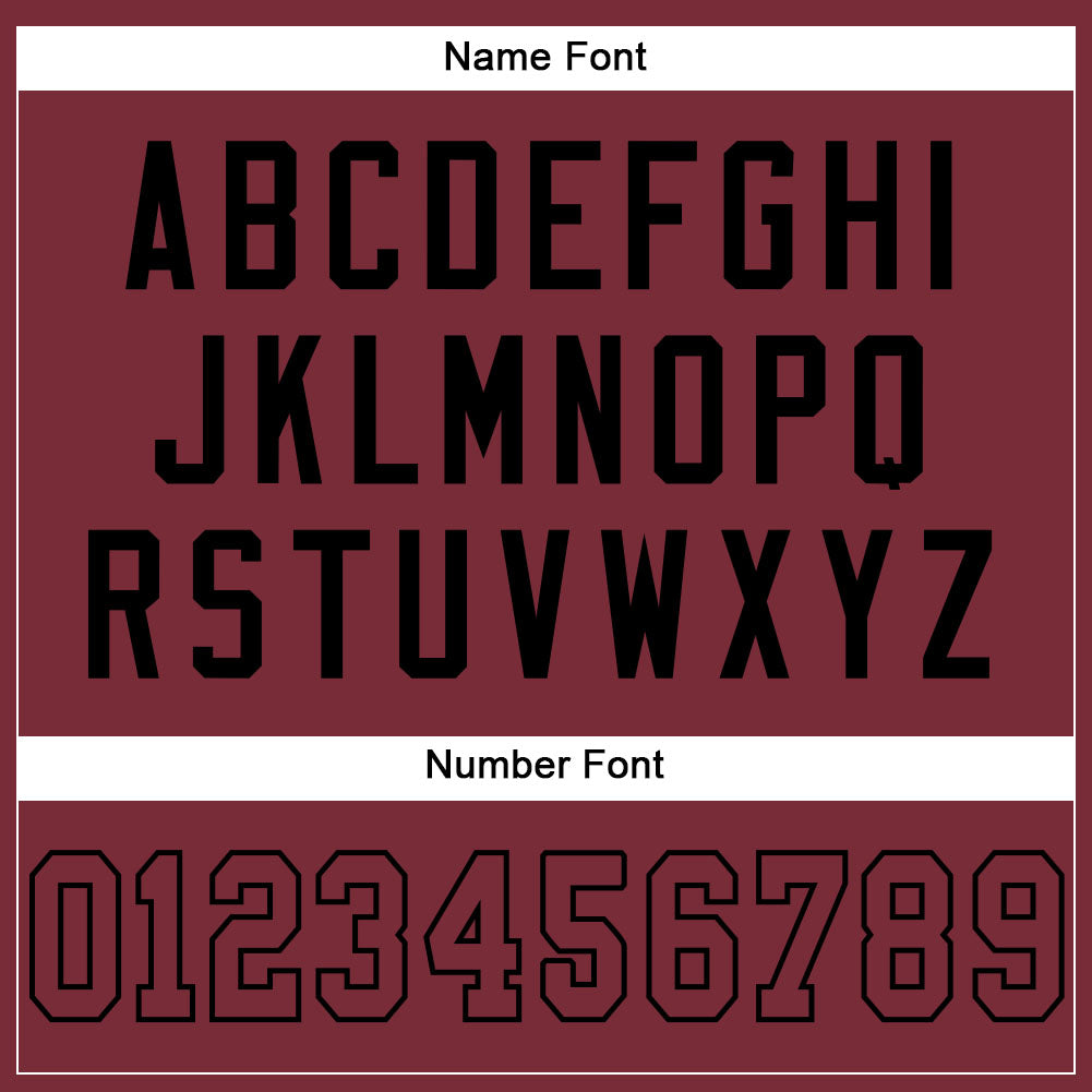 Custom Burgundy Burgundy-Black Mesh Authentic Football Jersey view 4