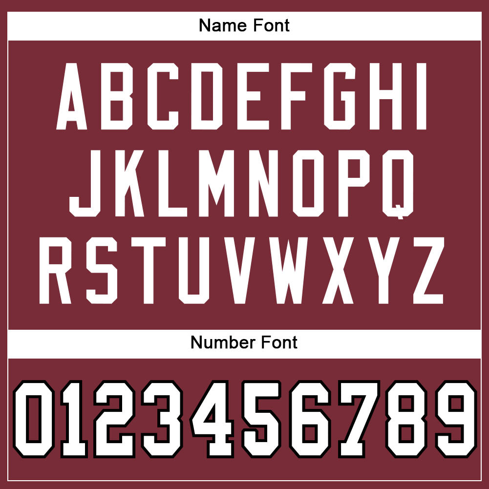 Custom Burgundy White-Black Mesh Authentic Football Jersey view 4