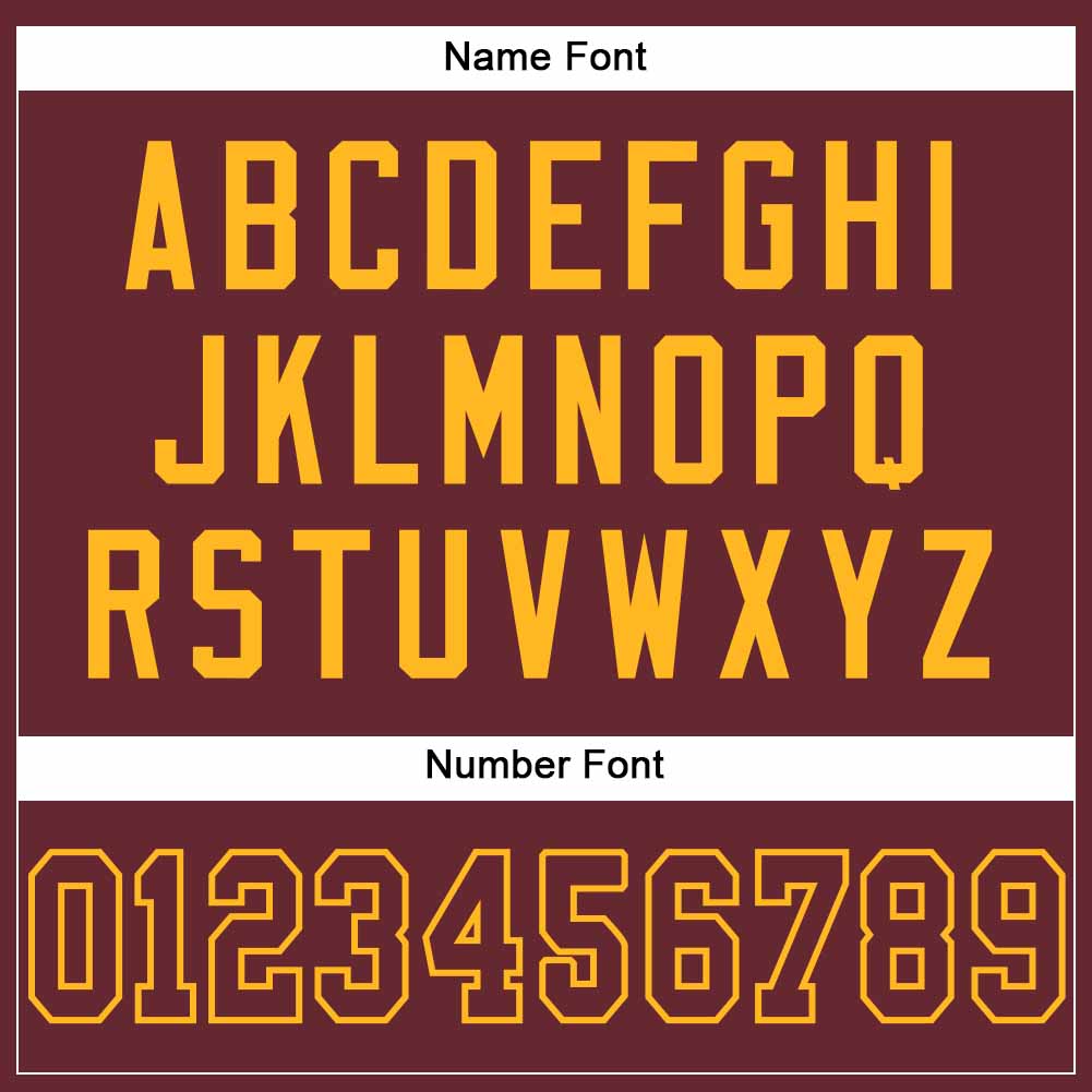 Custom Burgundy Burgundy-Gold Mesh Authentic Football Jersey view 4