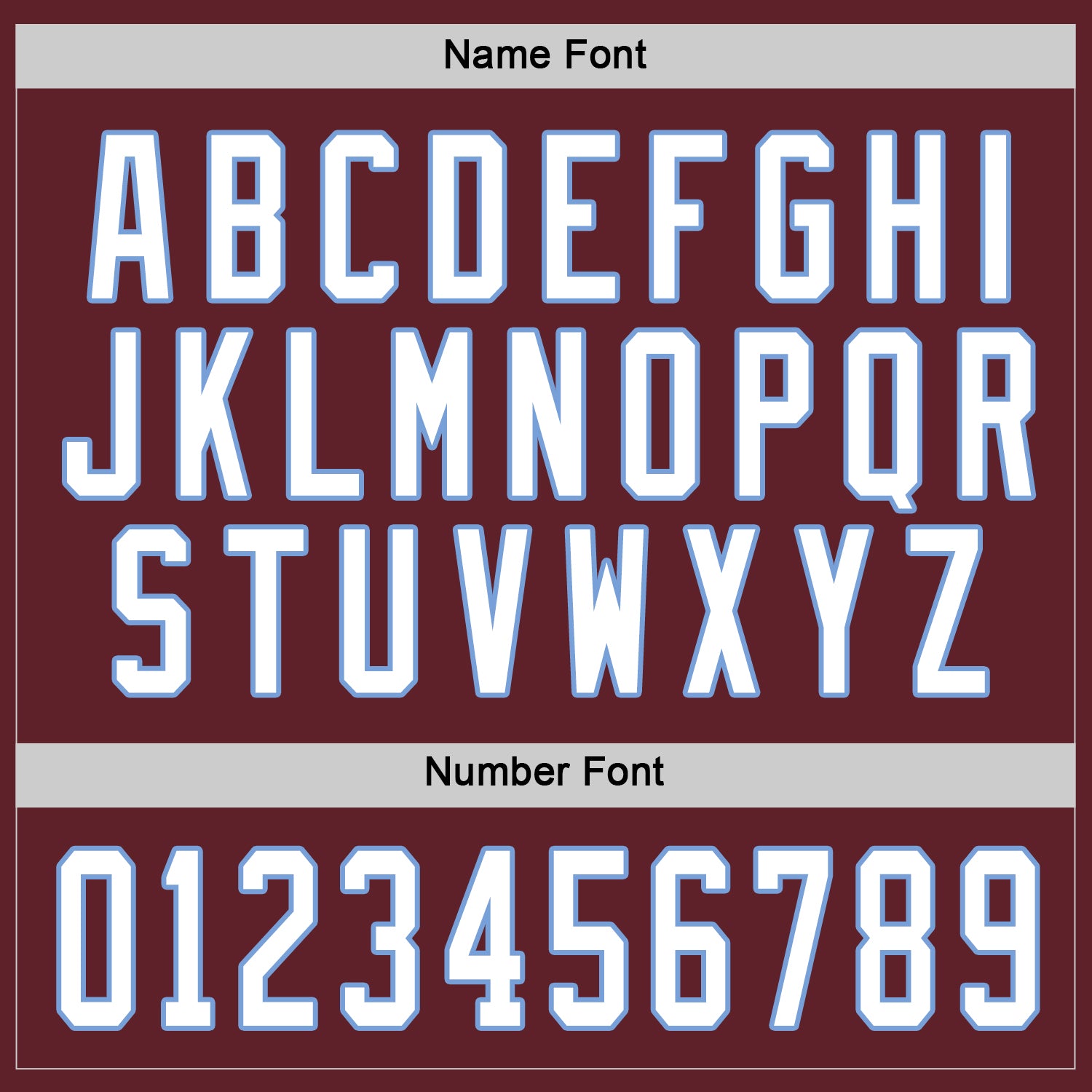 Custom Burgundy White-Light Blue Hockey Jersey view 4