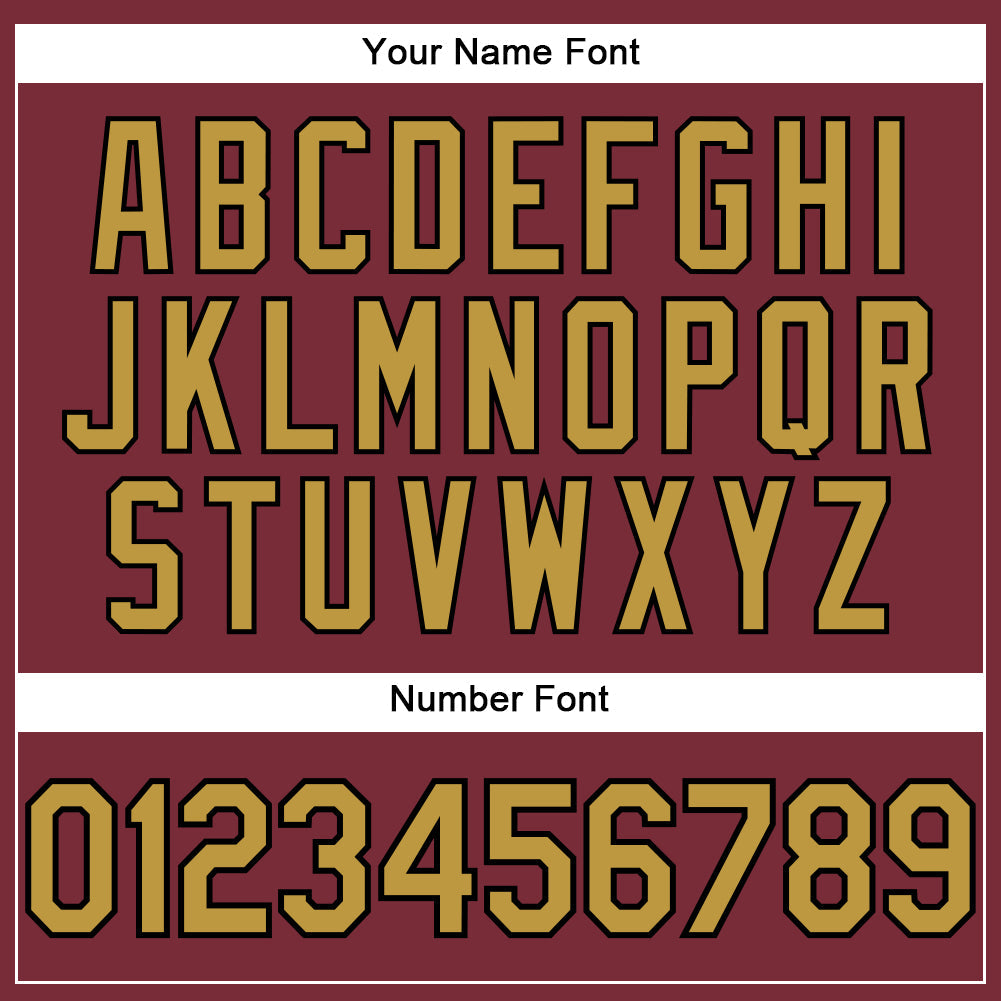 Custom Burgundy Old Gold-Black Performance T-Shirt view 4