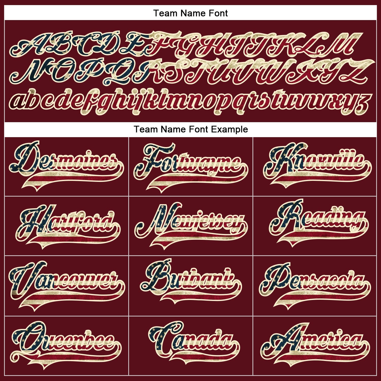 Custom Burgundy Vintage USA Flag Black-Cream Hockey Lace Neck Jersey view 4