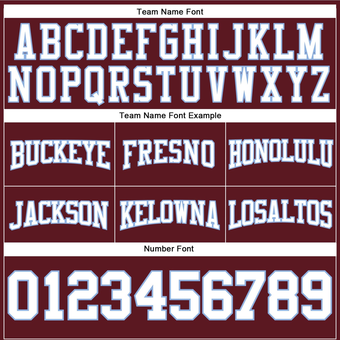 Custom Stitched Burgundy White-Light Blue Football Pullover Sweatshirt Hoodie view 3