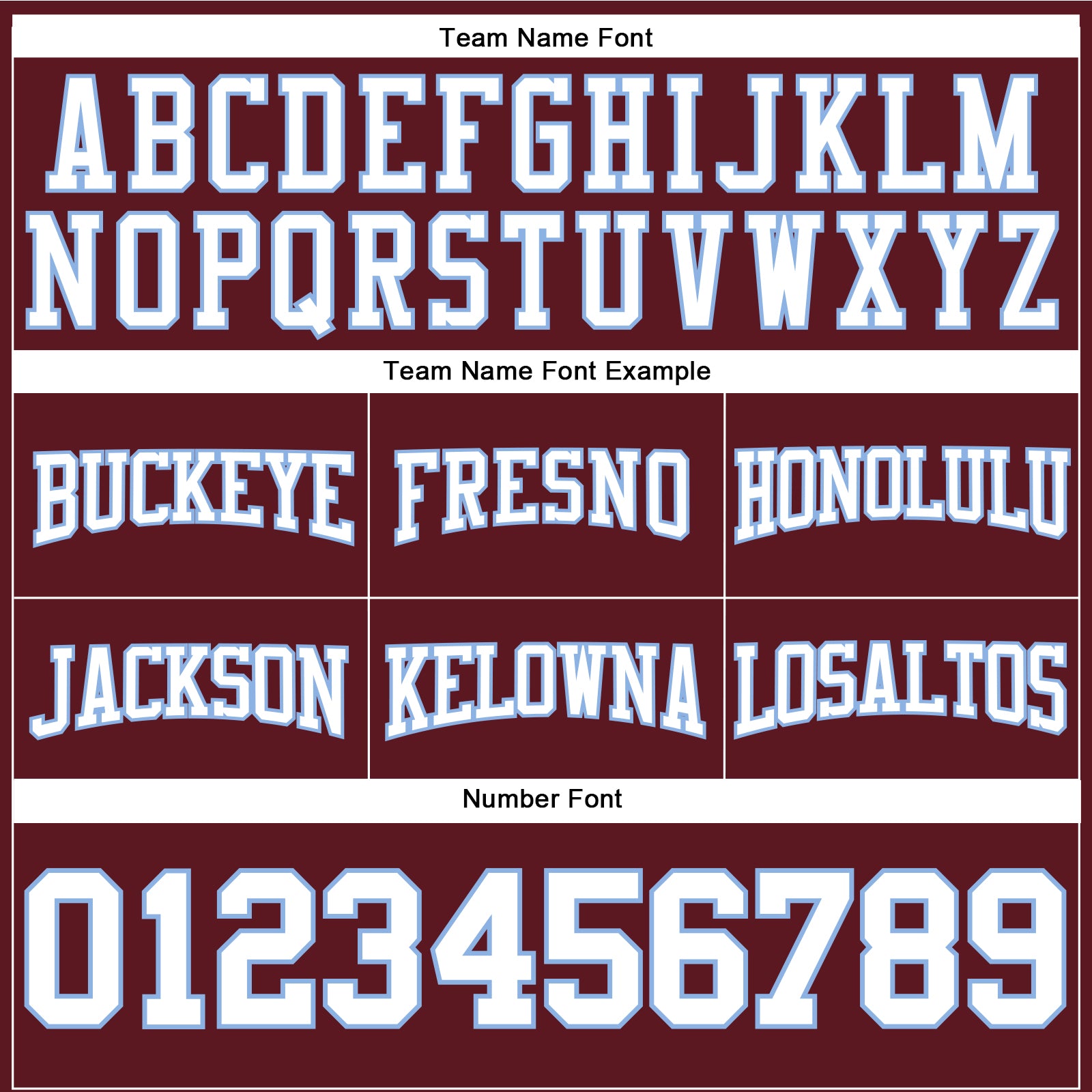 Custom Stitched Burgundy White-Light Blue Football Pullover Sweatshirt Hoodie view 3