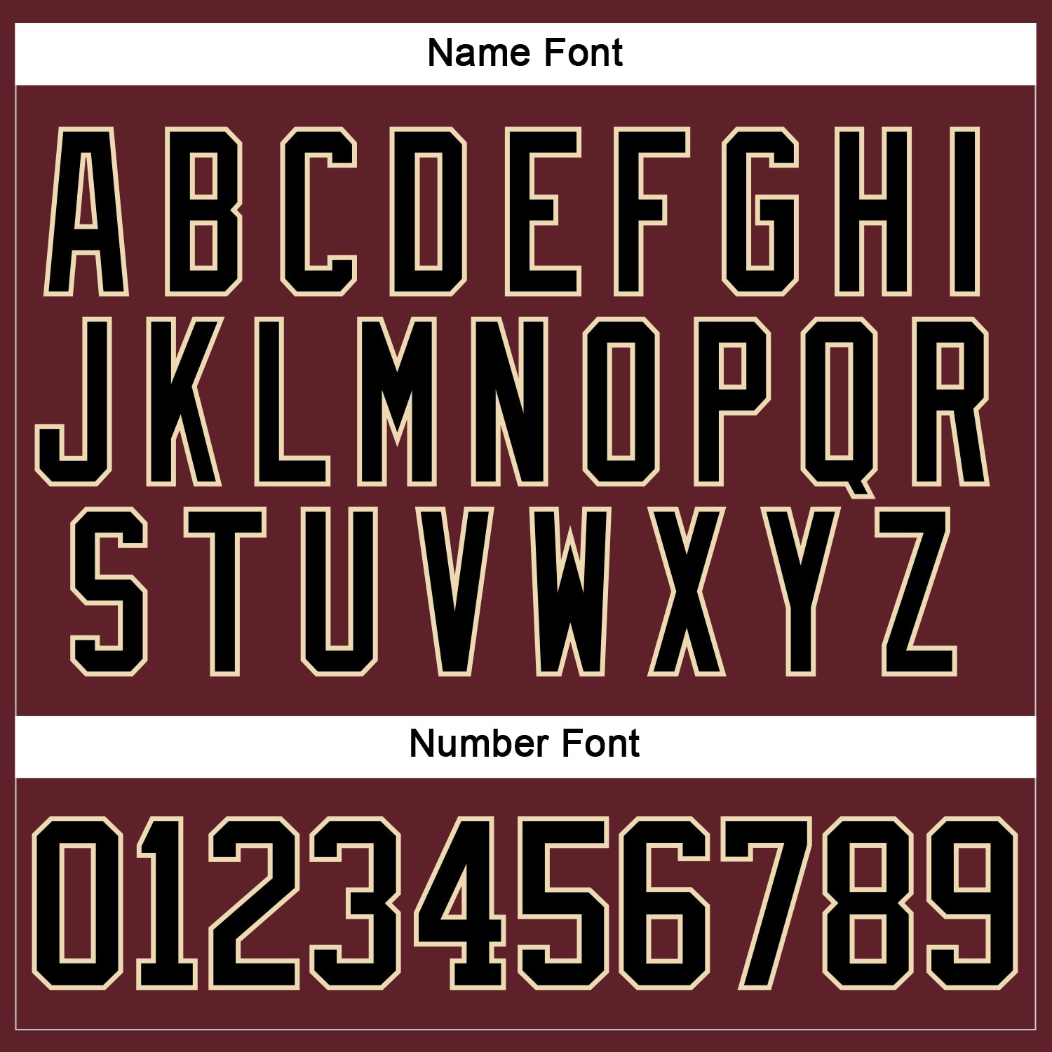 Custom Burgundy Black-Cream Hockey Jersey view 5