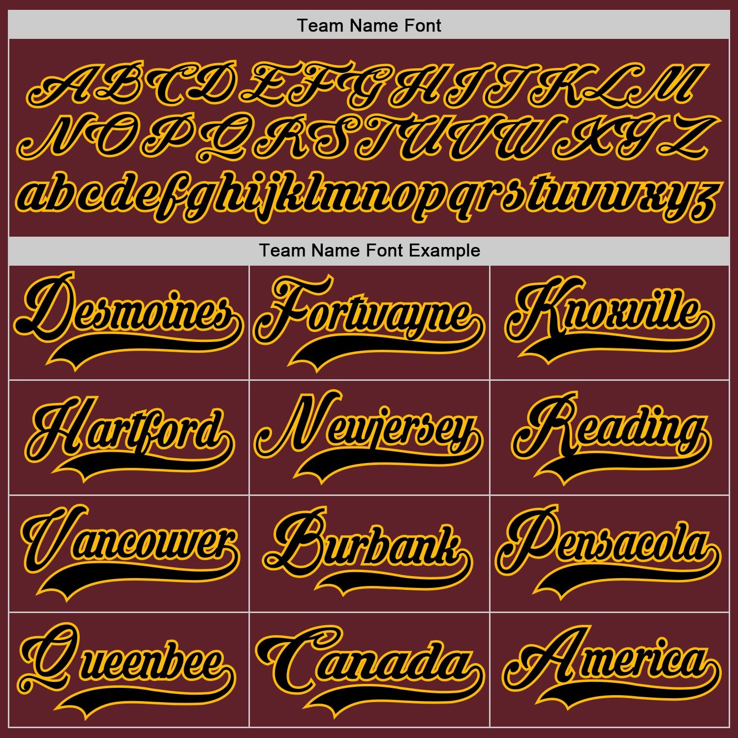 Custom Burgundy Black-Gold Hockey Jersey view 4