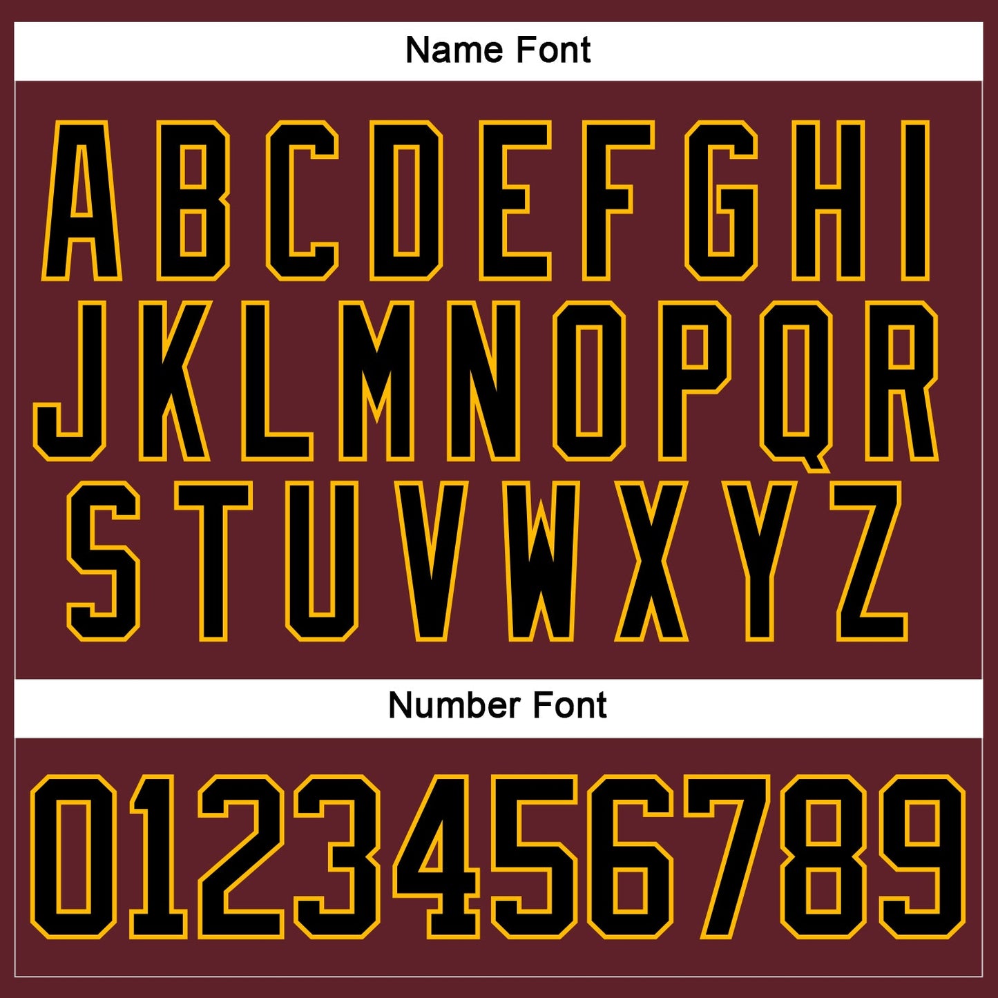 Custom Burgundy Black-Gold Hockey Jersey view 5