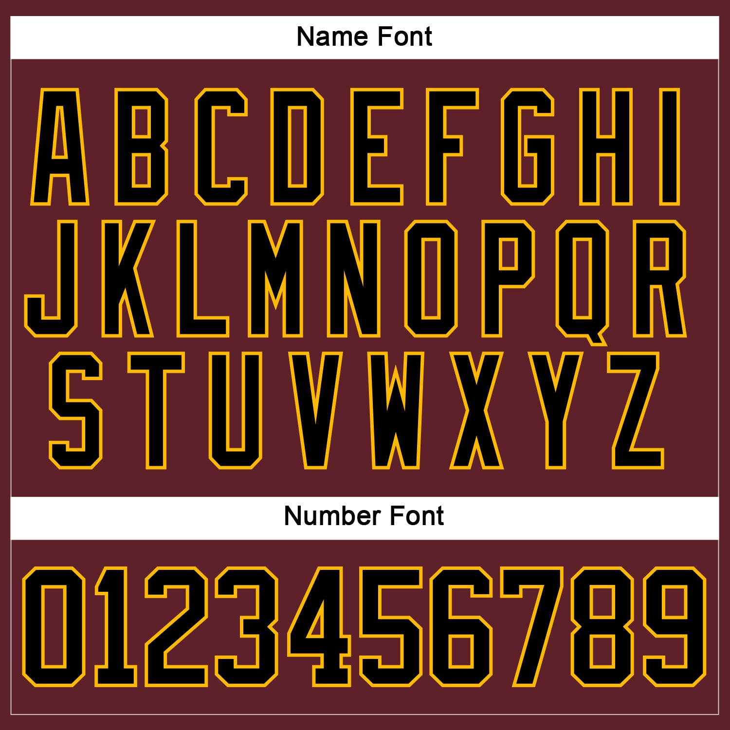Custom Burgundy Black-Gold Hockey Jersey view 5
