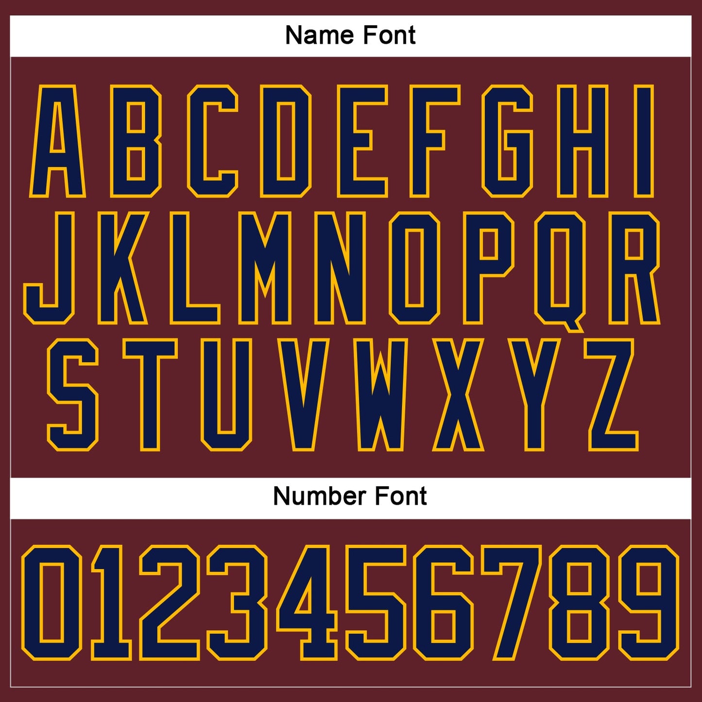 Custom Burgundy Navy-Gold Hockey Jersey view 5
