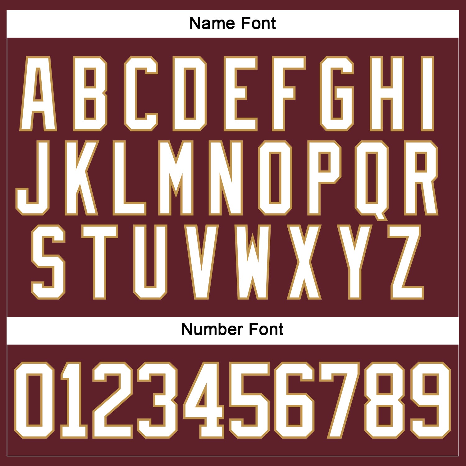 Custom Burgundy White-Old Gold Hockey Jersey view 5