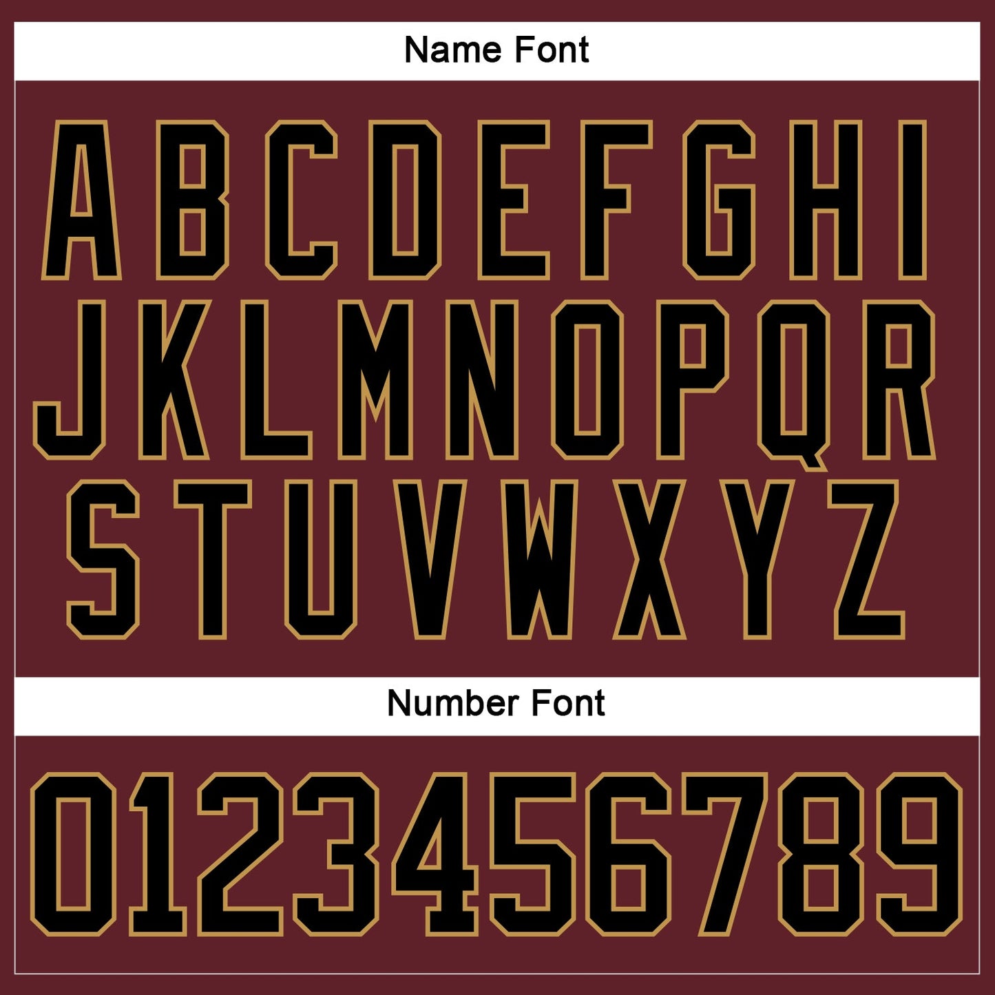 Custom Burgundy Black-Old Gold Hockey Jersey view 5