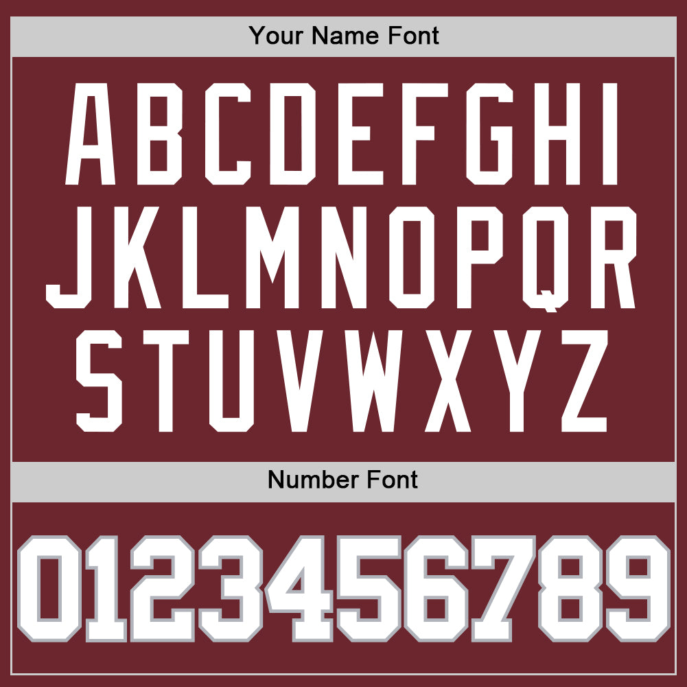 Custom Burgundy White-Gray Authentic Basketball Jersey view 4
