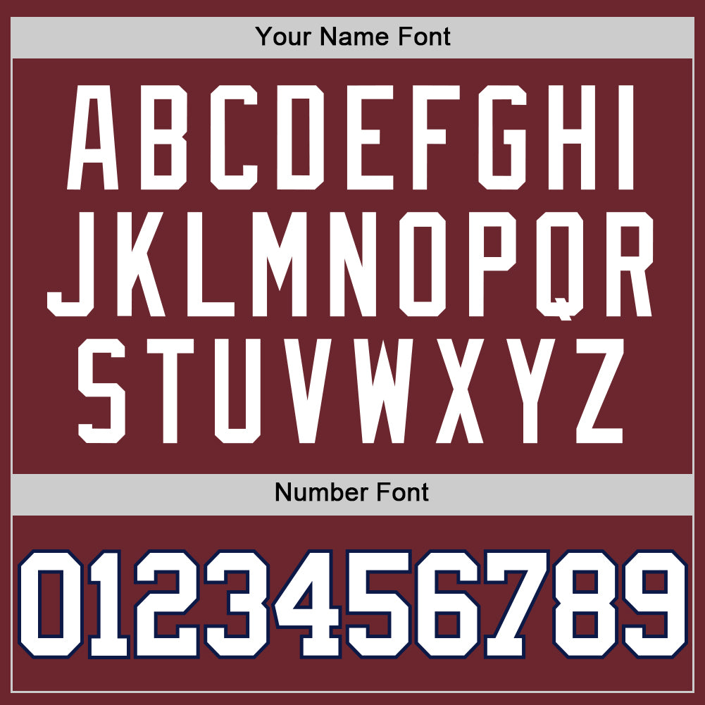 Custom Burgundy White-Navy Authentic Basketball Jersey view 4