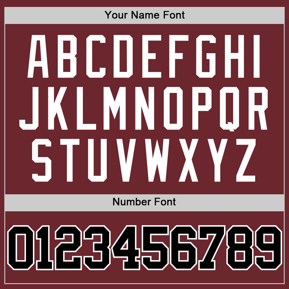Custom Burgundy Black-White Authentic Basketball Jersey view 4