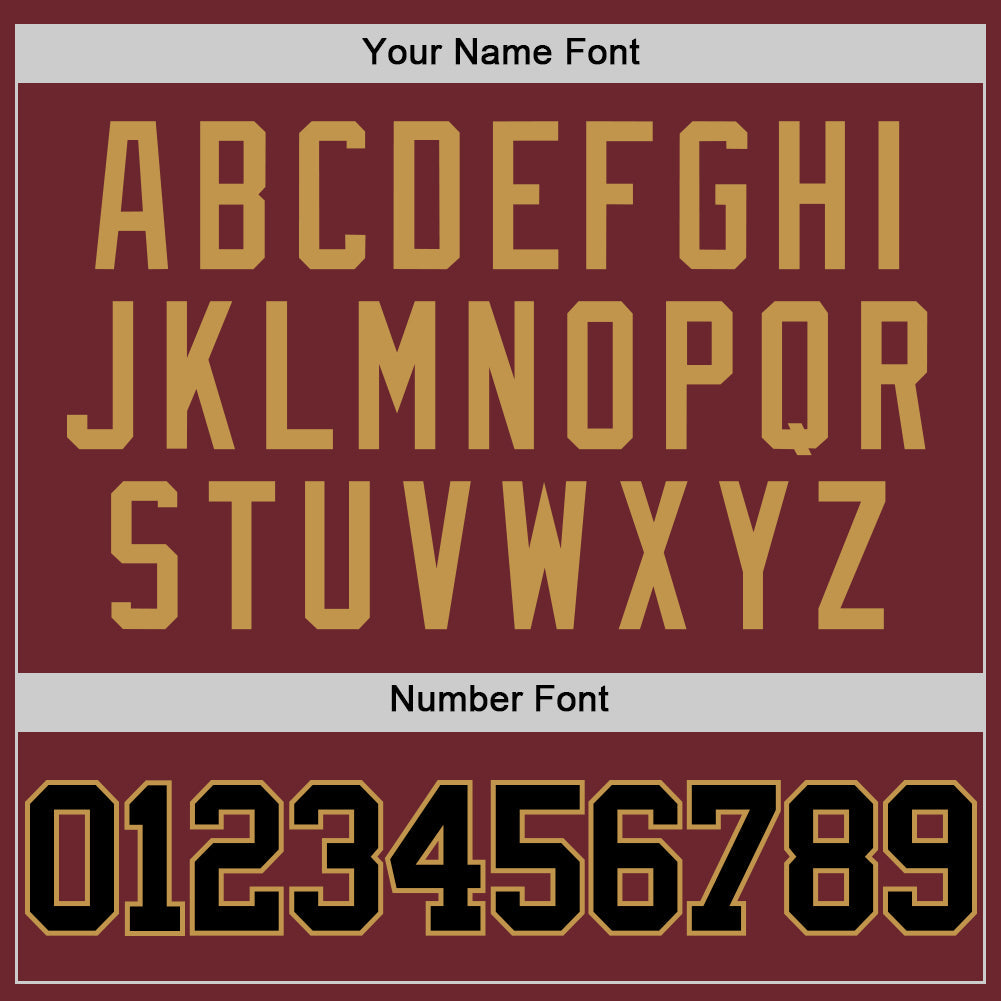 Custom Burgundy Black-Old Gold Authentic Basketball Jersey view 4