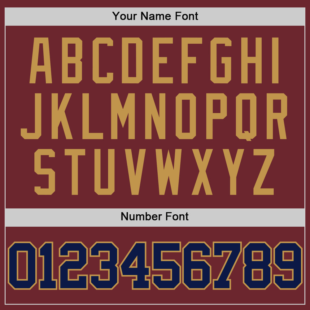 Custom Burgundy Navy-Old Gold Authentic Basketball Jersey view 4