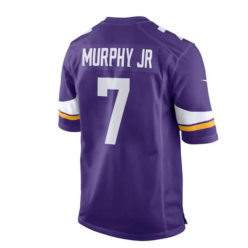 MN.Vikings #7 Byron Murphy Jr. Game Jersey - Purple Stitched American Football Jerseys - Main View