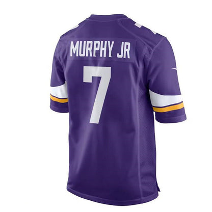 MN.Vikings #7 Byron Murphy Jr. Game Jersey - Purple Stitched American Football Jerseys - Main View