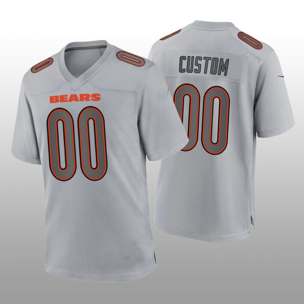 Custom C.Bears Custom Gray Atmosphere Game Jersey Stitched American Football Jerseys - Main View