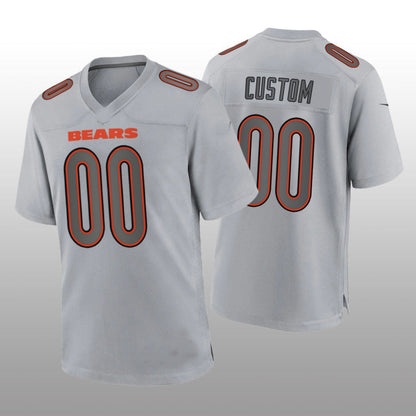 Custom C.Bears Custom Gray Atmosphere Game Jersey Stitched American Football Jerseys - Main View