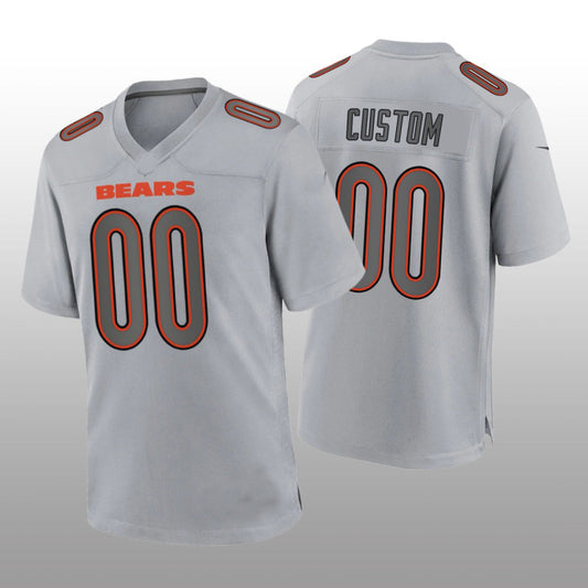 Custom C.Bears Custom Gray Atmosphere Game Jersey Stitched American Football Jerseys - Main View