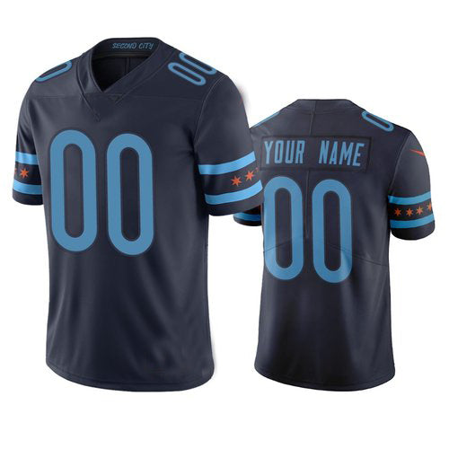 Custom C.Bears Navy Vapor Limited City Edition Jersey Stitched Jersey Football Jerseys - Main View
