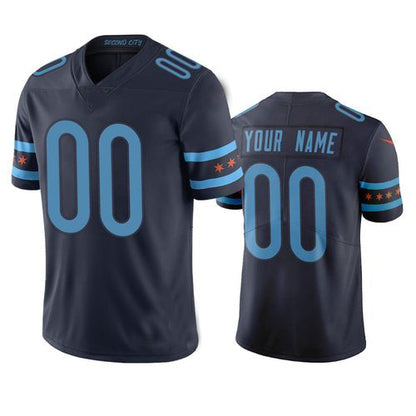 Custom C.Bears Navy Vapor Limited City Edition Jersey Stitched Jersey Football Jerseys - Main View