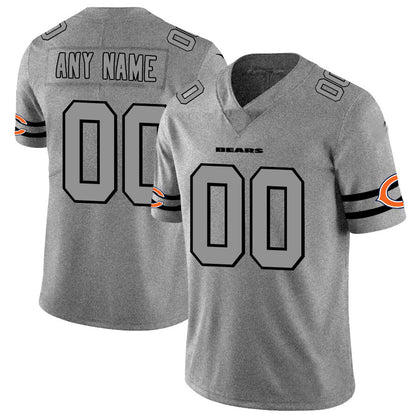 Custom C.Bears 2019 Gray Gridiron Gray Vapor Untouchable Limited Jersey Stitched Jersey Football Jerseys - Main View