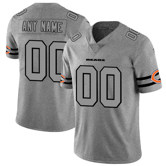 Custom C.Bears 2019 Gray Gridiron Gray Vapor Untouchable Limited Jersey Stitched Jersey Football Jerseys - Main View