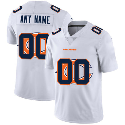 Custom C.Bears White Team Big Logo Vapor Untouchable Limited Jersey Stitched Jersey Football Jerseys - Main View