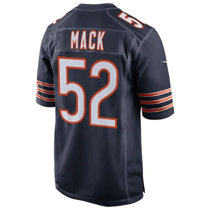 C.Bears #52 Khalil Mack Navy Game Player Jersey Stitched American Football Jerseys - Main View