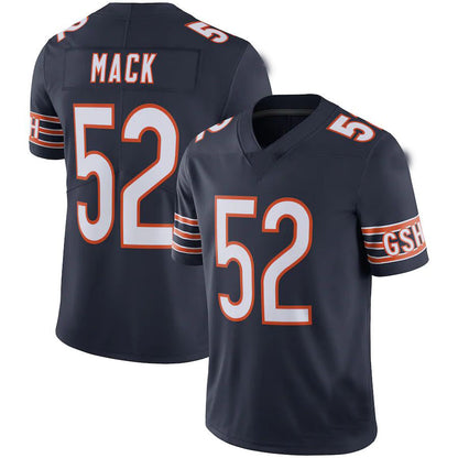 C.Bears #52 Khalil Mack Navy Vapor Limited Jersey Stitched American Football Jerseys - Main View