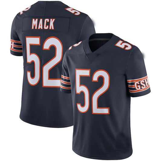 C.Bears #52 Khalil Mack Navy Vapor Limited Jersey Stitched American Football Jerseys - Main View