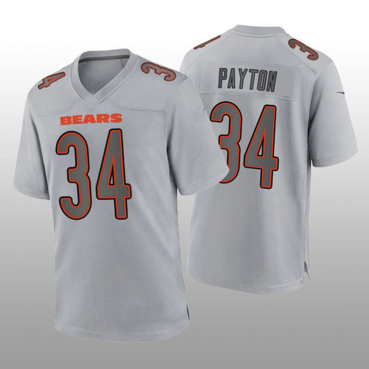C.Bears #34 Walter Payton Gray Atmosphere Game Retired Player Jersey Stitched American Football Jerseys - Main View