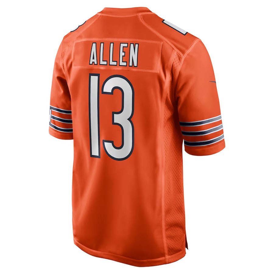 C.Bears #13 Keenan Allen Orange Game American Football Jerseys - Main View
