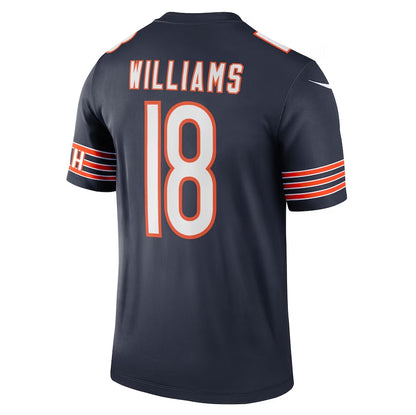 C.Bears #18 Caleb Williams Navy Team Legend Player Performance Top  American Football Jerseys - Main View