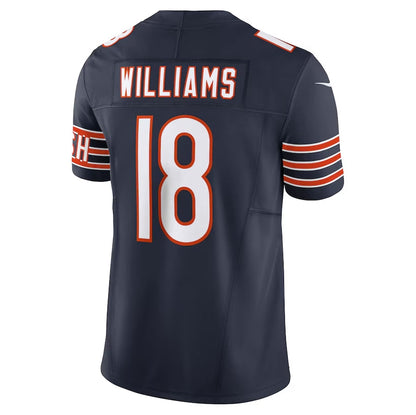 C.Bears #18 Caleb Williams Navy Vapor F.U.S.E. Limited American Football Jerseys - Main View