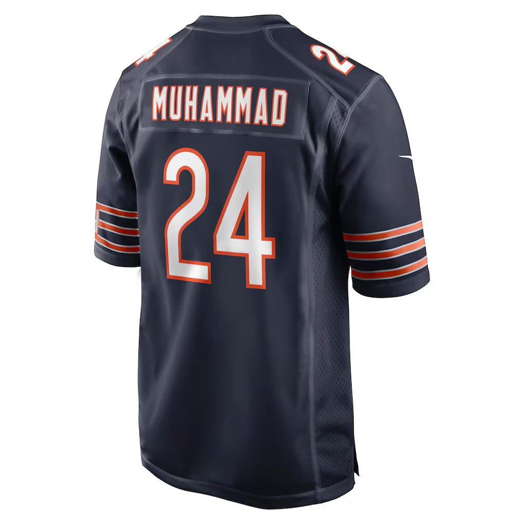C.Bears #24 Malik Muhammad Navy Team Game Stitched Football American Jersey - Main View