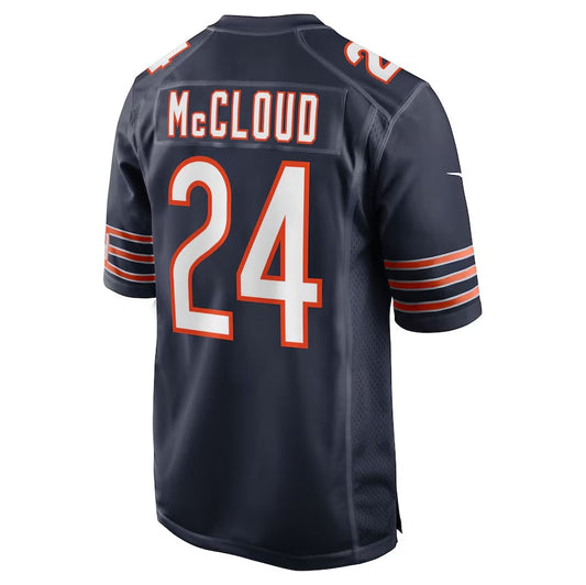 C.Bears #24 Nick McCloud Navy Team Game American Football Jerseys - Main View
