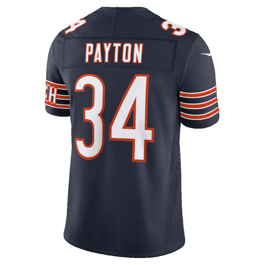 C.Bears #34 Walter Payton Navy Vapor F.U.S.E. Stitched Retired Limited Football Jersey - Main View