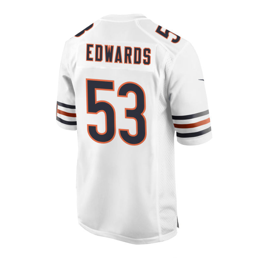 C.Bears #53 T.J.Edwards White Game American Football Jerseys - Main View