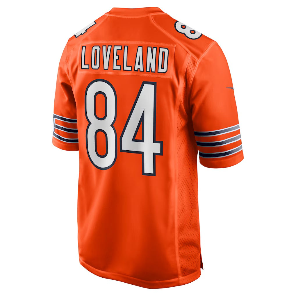 C.Bears #84 Colston Loveland Orange Alternate Game Player American Football Jerseys - Main View